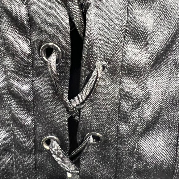 Y2K Charlotte Russe Black Polka Dot Corset Top L - Picture 6 of 8